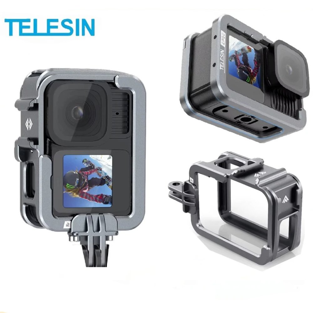 Marco Aluminio para Cámara GoPro 9 10 11 12 13 - Telesin