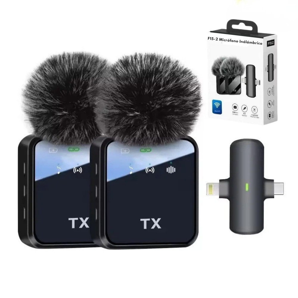 Micrófonos Inalámbrico Audio Profesional Tipo-C y Lightning
