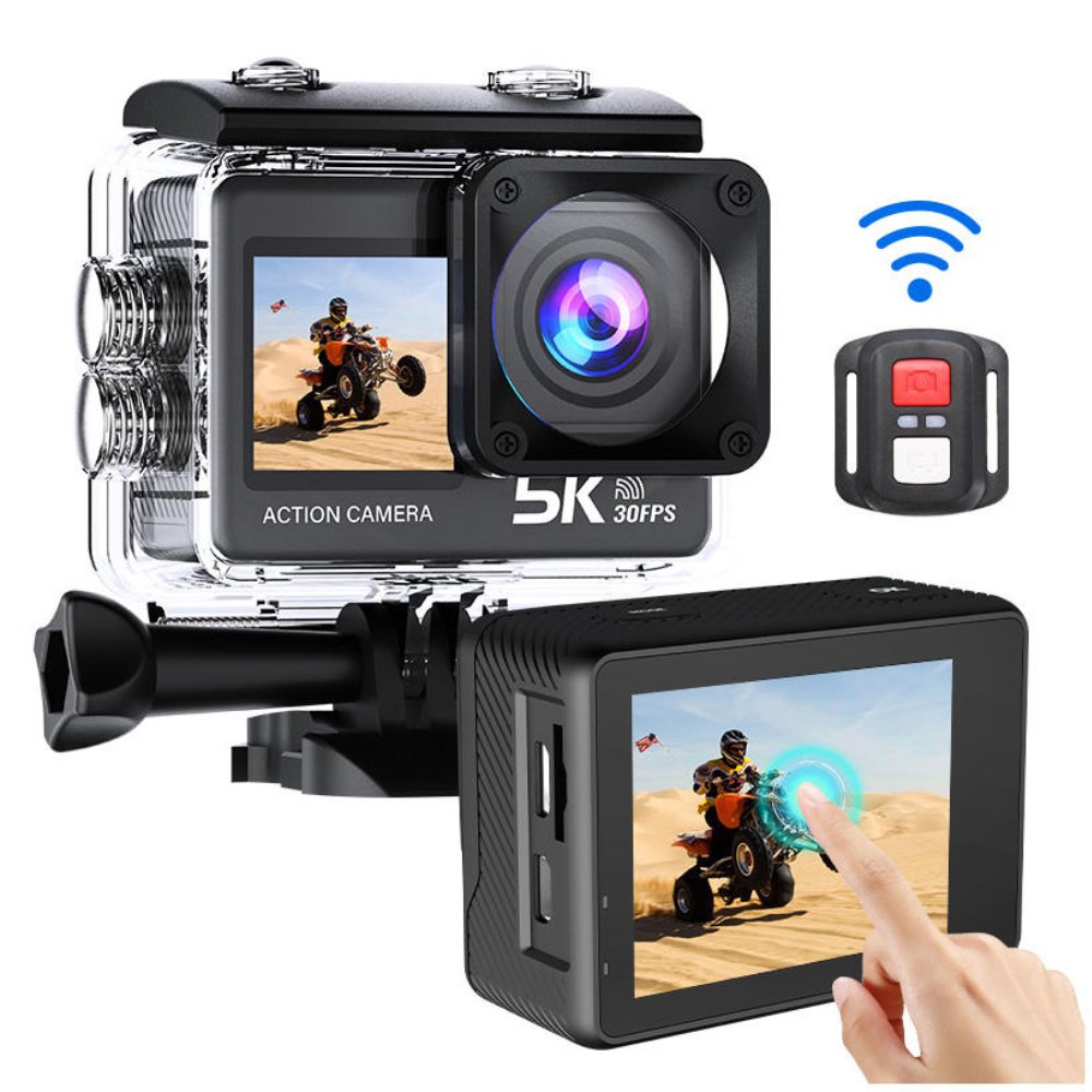 Cámara Acción 5K 30FPS Deportiva Pantalla Dual Touch Innedd