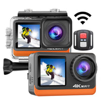 Cámara Acción Ausek 4K 30fps 16MP Deportiva Pantalla Dual