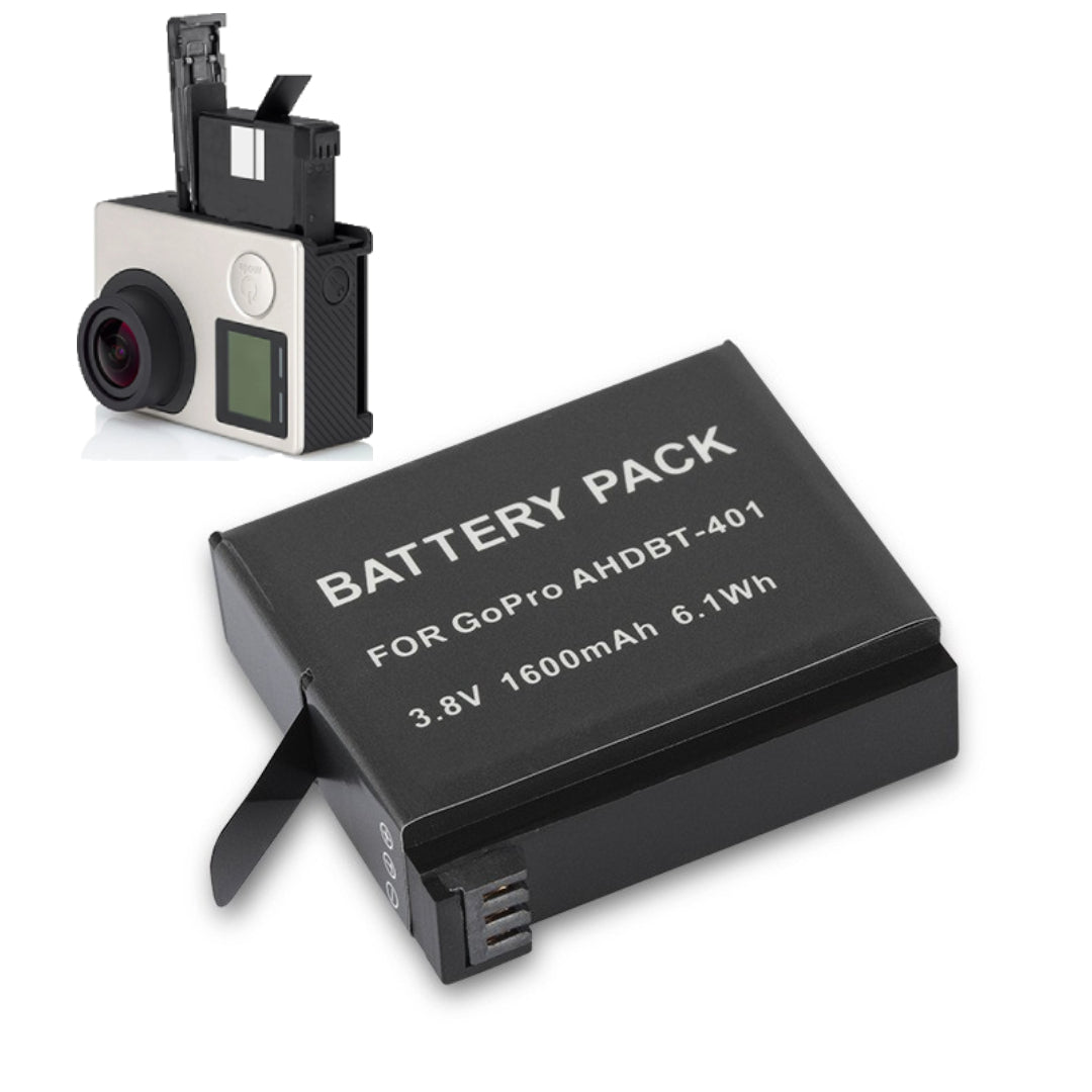 Batería Recargable para GoPro Hero 4 Black / Silver 1600 mAh