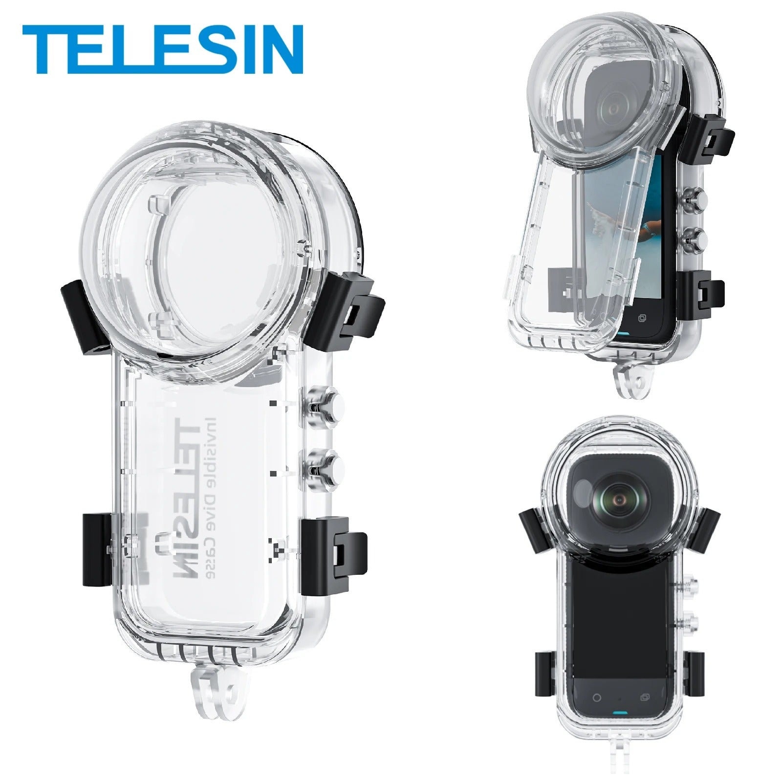 Carcasa Sumergible para Insta360 X4 50M Invisible - TELESIN