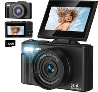 Cámara Fotografíca Digital 4K 30fps 64MP Pantalla Giratoria