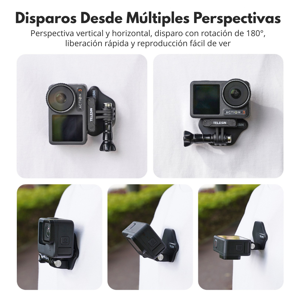 Soporte Mano libre de Cuello Magnético para Cámara Deportiva y Smartphone