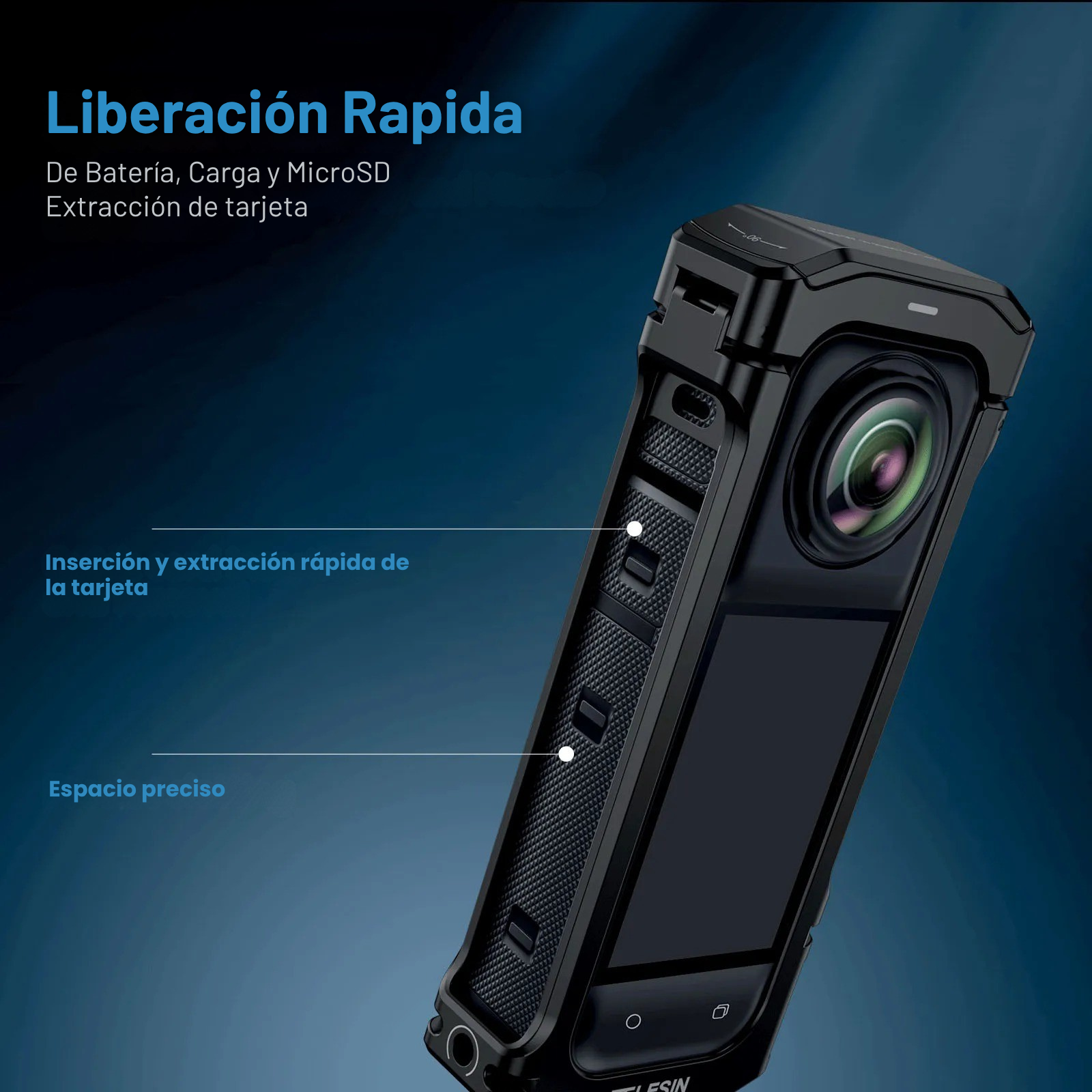 Jaula Aluminio Para Insta360 X4 Protector Cámara Soporte