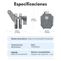 Soporte Clip 180° de Parabrisas Moto para Cámaras Deportivas