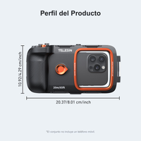 Carcasa Sumergible Celular con Control Remoto IP68 - Telesin