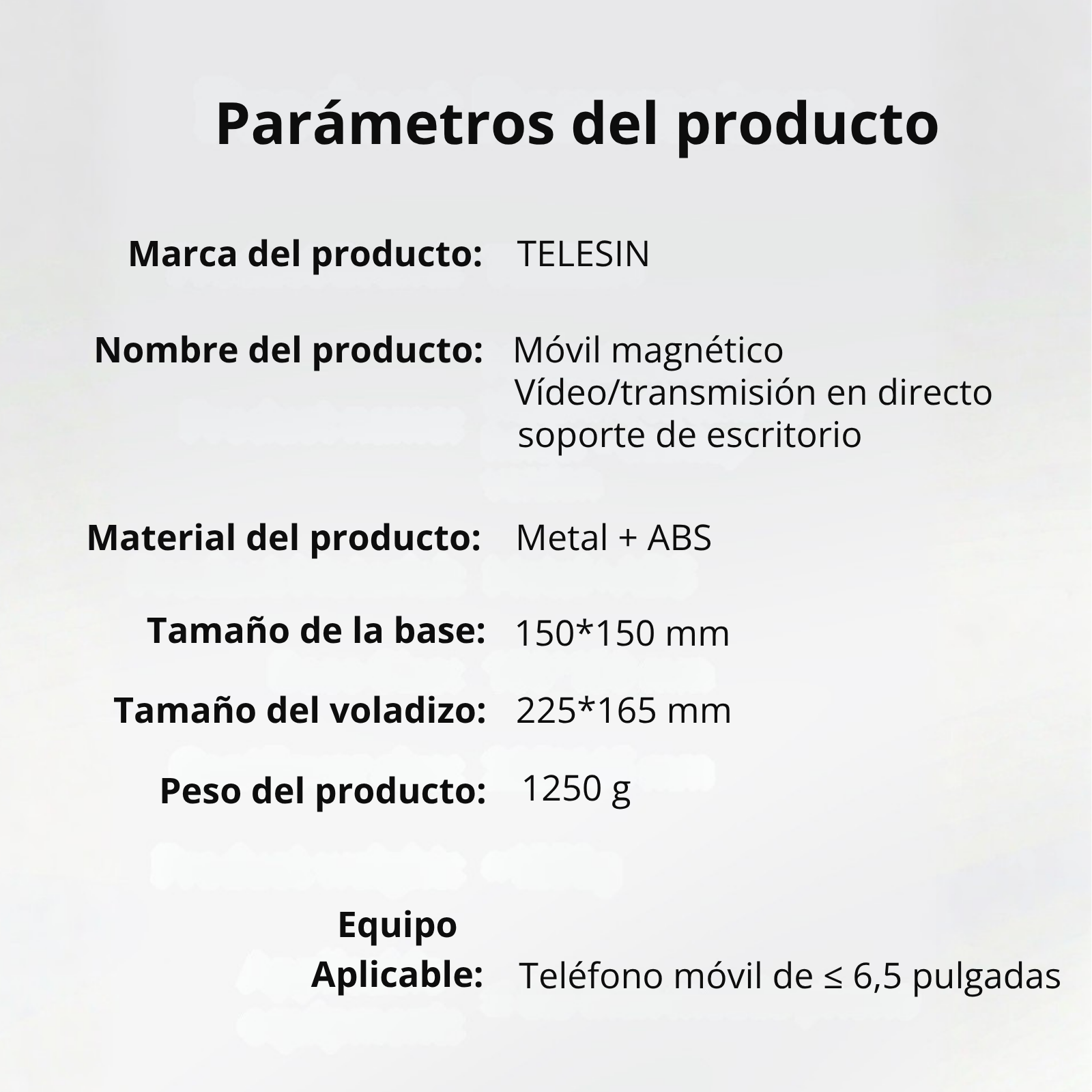 Soporte Mesa Magnético Pro para Celular Streaming Contenido