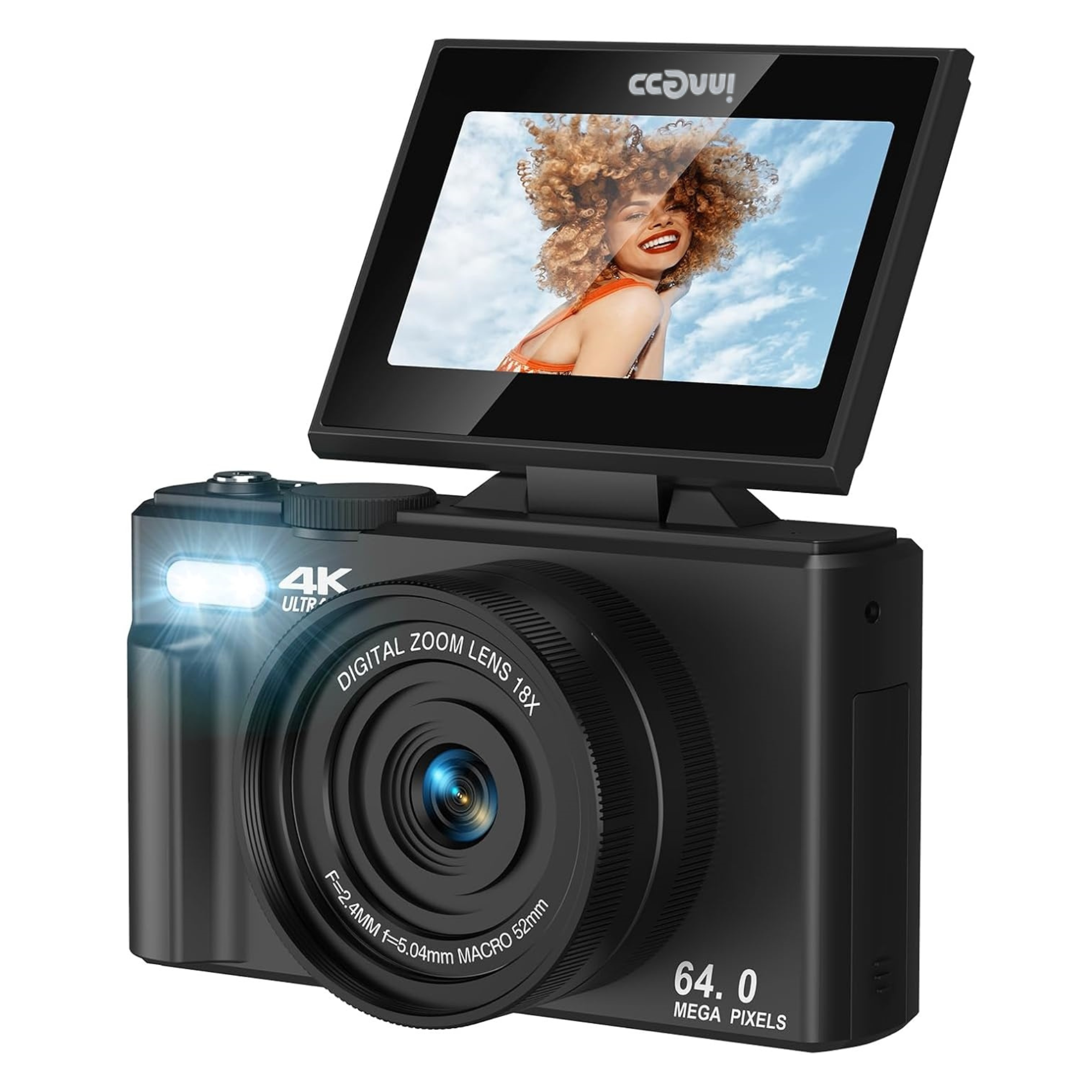 Cámara Fotografíca Digital 4K 30fps 64MP Pantalla Giratoria