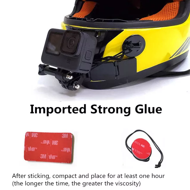 Soporte Frontal Adhesivo - Casco Moto Cámaras Gopro Y Otras