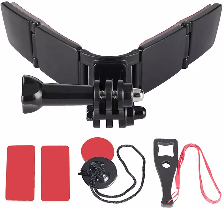 Soporte Frontal Adhesivo - Casco Moto Cámaras Gopro Y Otras