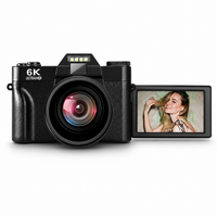Cámara Digital 6K 64MP Pantalla 180° WiFi
