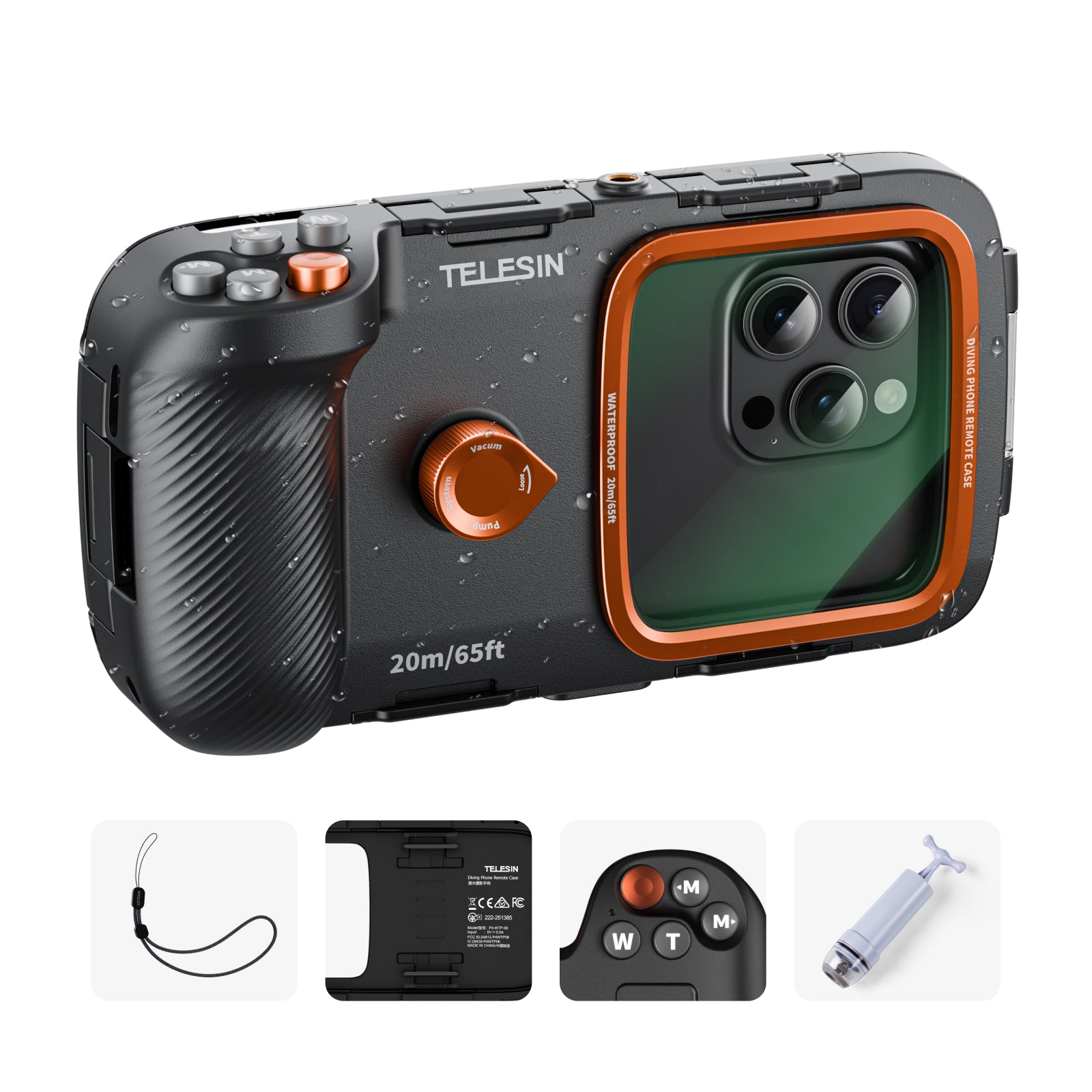 Carcasa Sumergible 20M Control Bluetooth Celular - Telesin