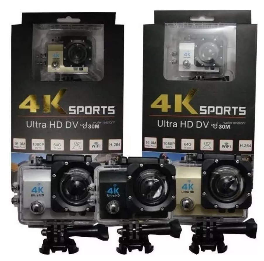 Cámara Deportiva 4K Sport Ultra HD con WiFi y Accesorios