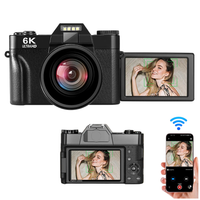 Cámara Digital 6K 64MP Pantalla 180° con WiFi y Zoom 16X