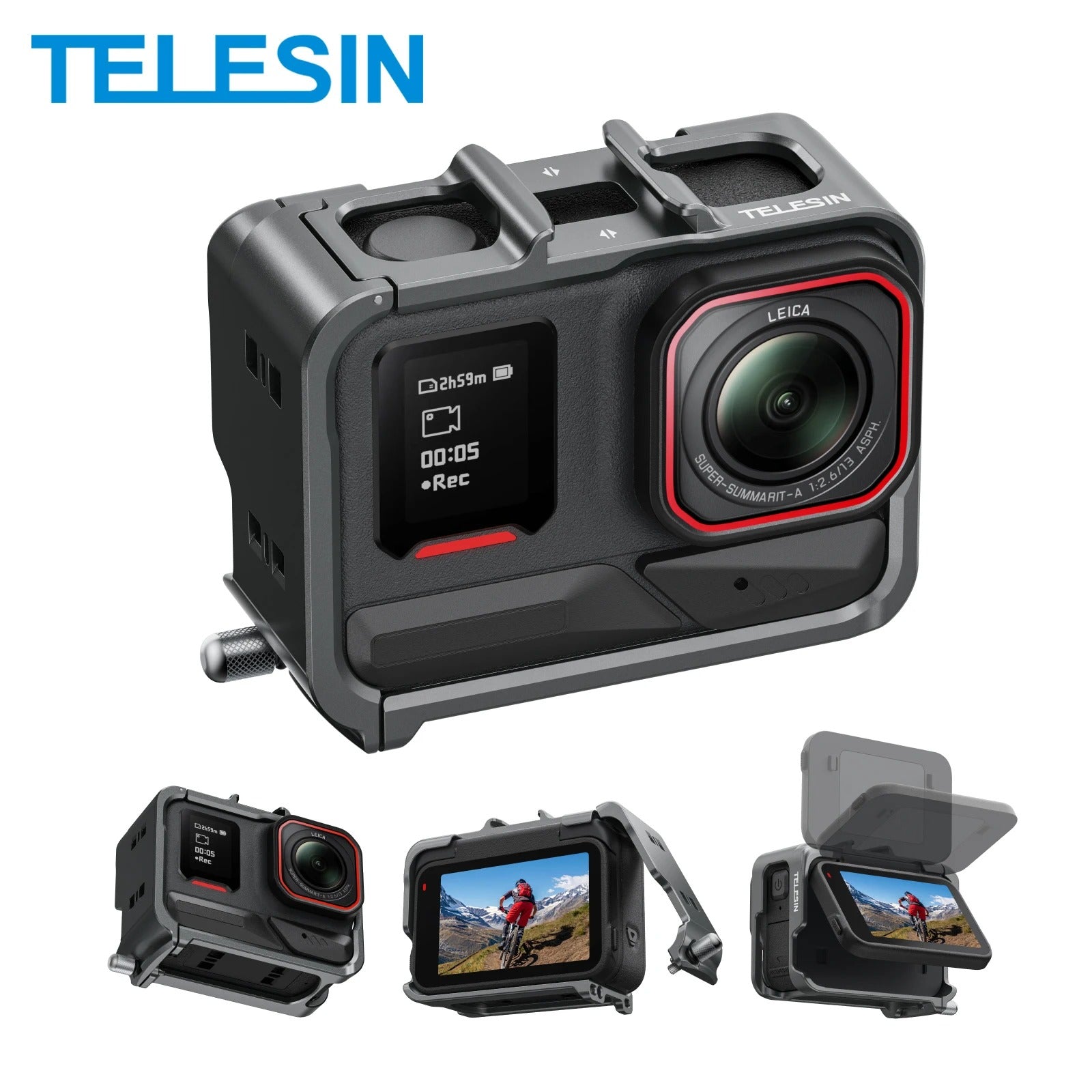 Jaula Aluminio Insta360 Ace - Ace pro - Ace Pro 2 Vertical