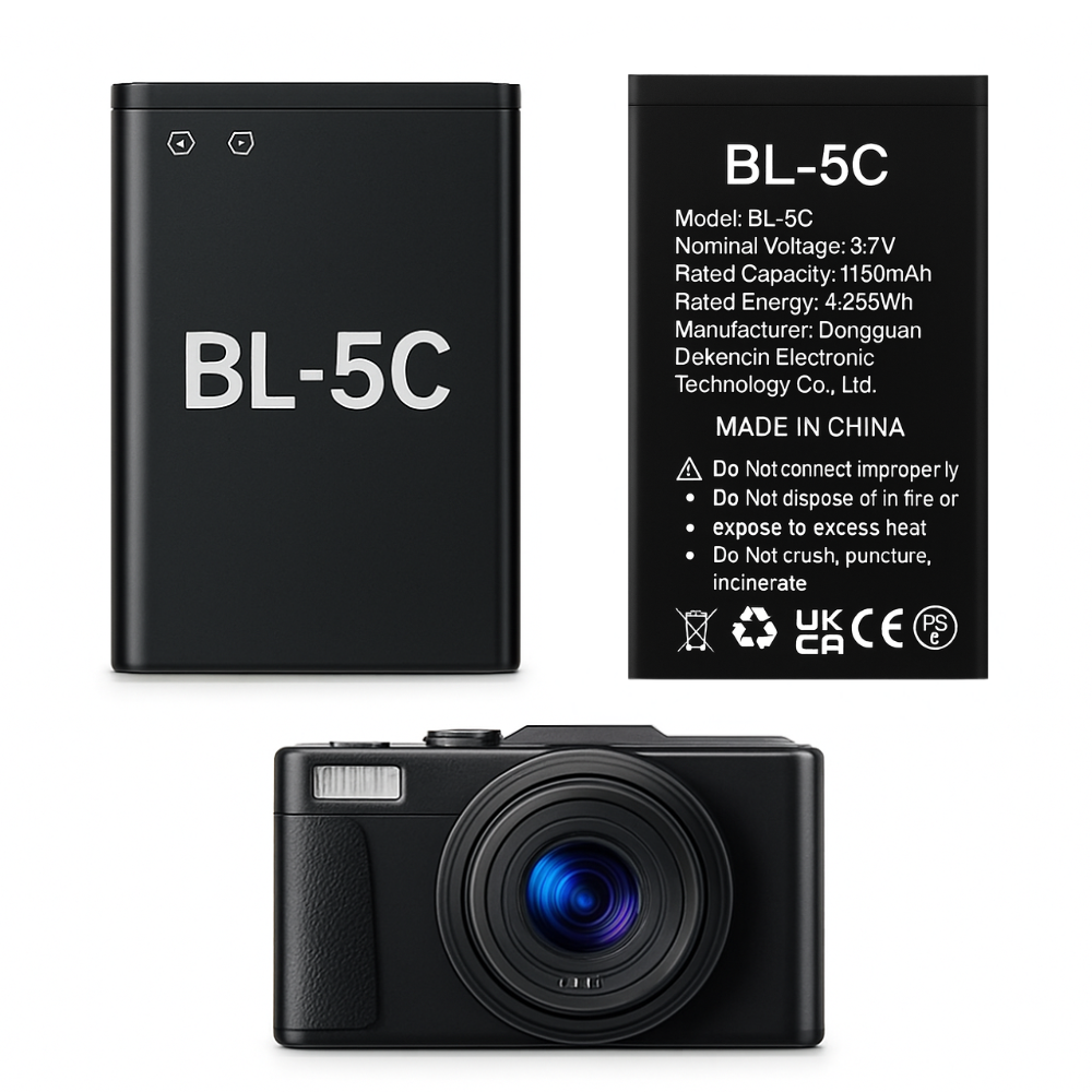Batería BL-5C 1150mAh 3.7V para Cámara Digital Compatible