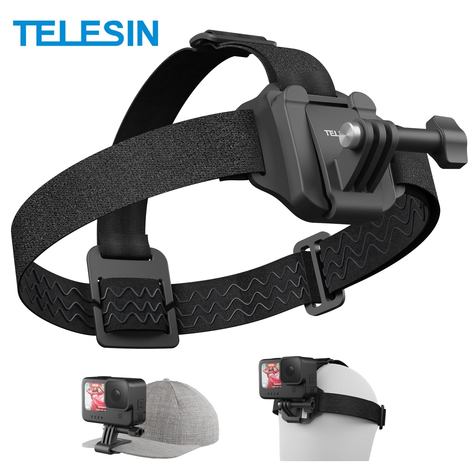 2x1 Arnés Cabeza + Clip Montaje para Cámara Gopro, Insta360