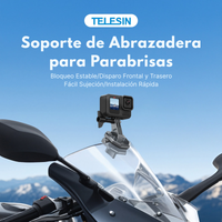 Soporte Clip 180° de Parabrisas Moto para Cámaras Deportivas
