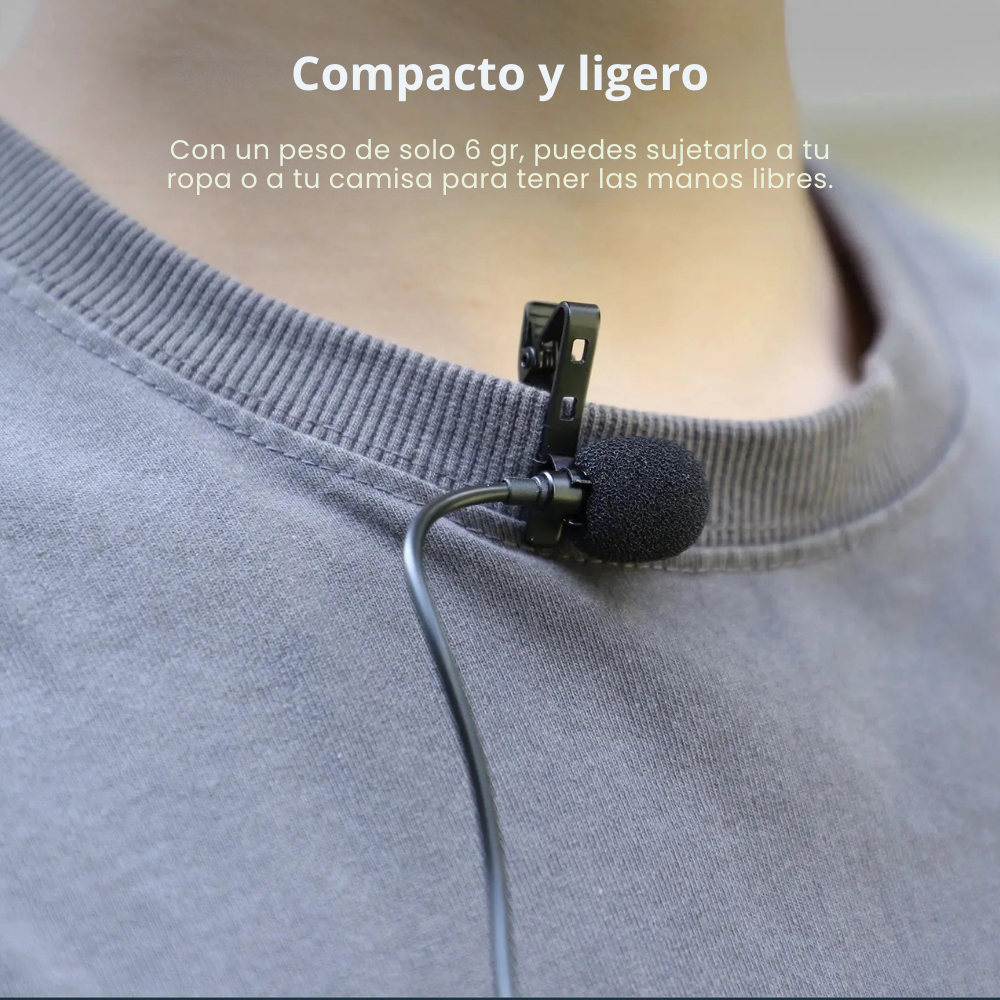 Micrófono Profesional Tipo-C para Cámaras Insta360 X2 X3