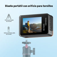 Cámara Acción 4K UltraHD 60fps 24MP con Pantalla Dual Touch