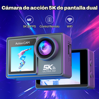 Cámara Acción Ausek 5K 24MP UltraHD / Micrófono y Accesorios
