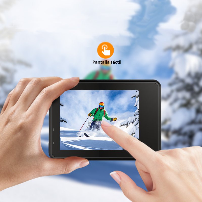 Cámara Acción 5K 30FPS Deportiva Pantalla Dual Touch Innedd