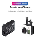 Batería Recargable para GoPro Hero 4 Black / Silver 1600 mAh