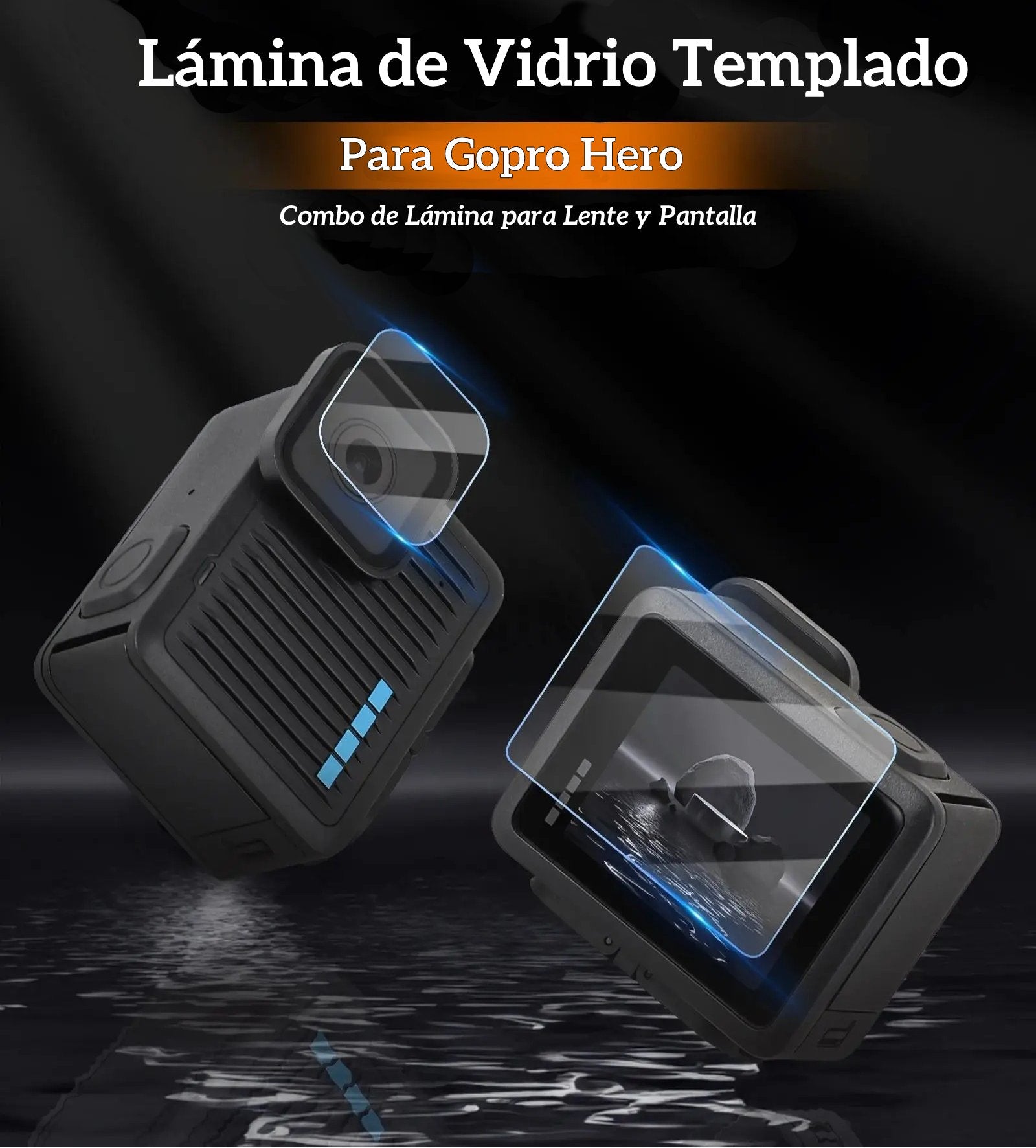 Láminas de Vidrio Templado para GoPro Hero 4K 2024