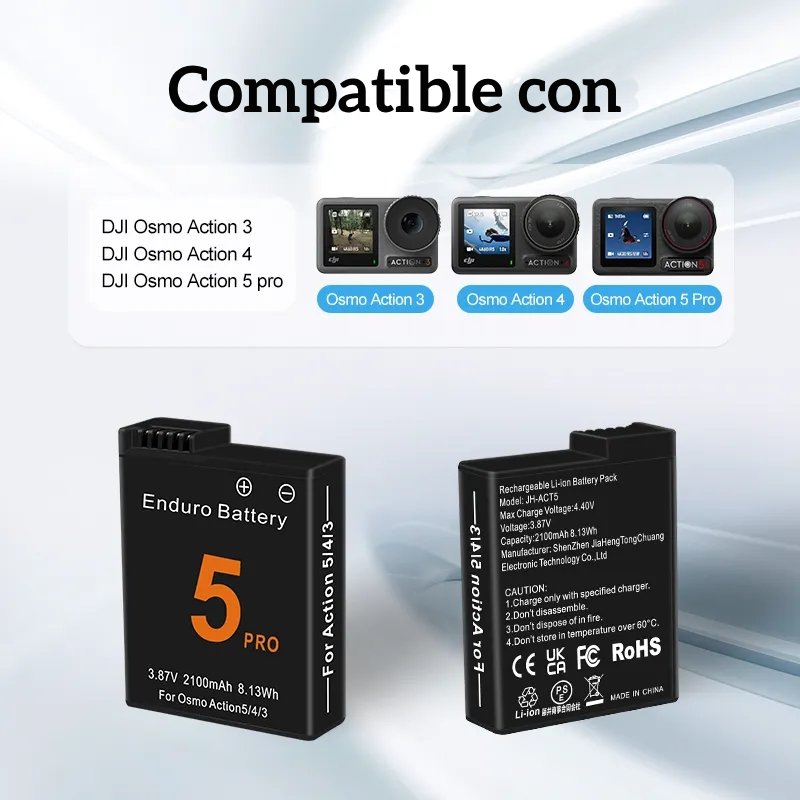 Batería recargable para DJI Osmo 3 / 4 / 5 de 2100 mAh