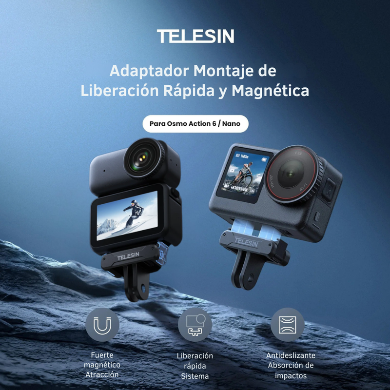 Adaptador Magnético Rápido para DJI Osmo Action 6 y Nano