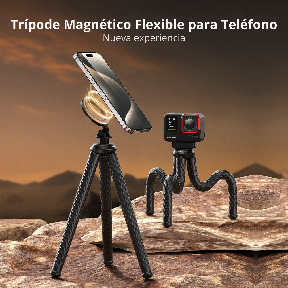 Trípode Flexible MagSafe para Celular y Cámaras Deportivas