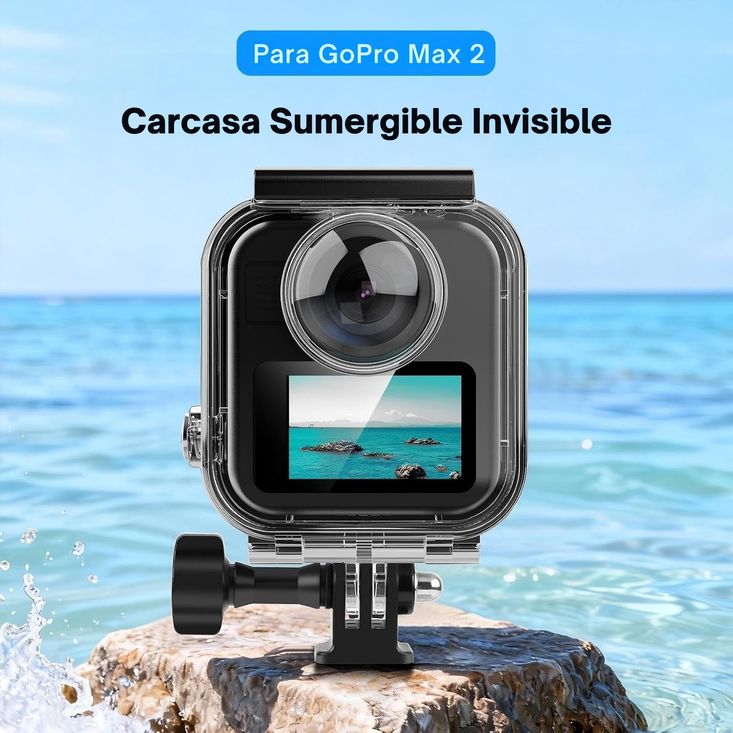 Carcasa Sumergible 60M para Gopro Max 2
