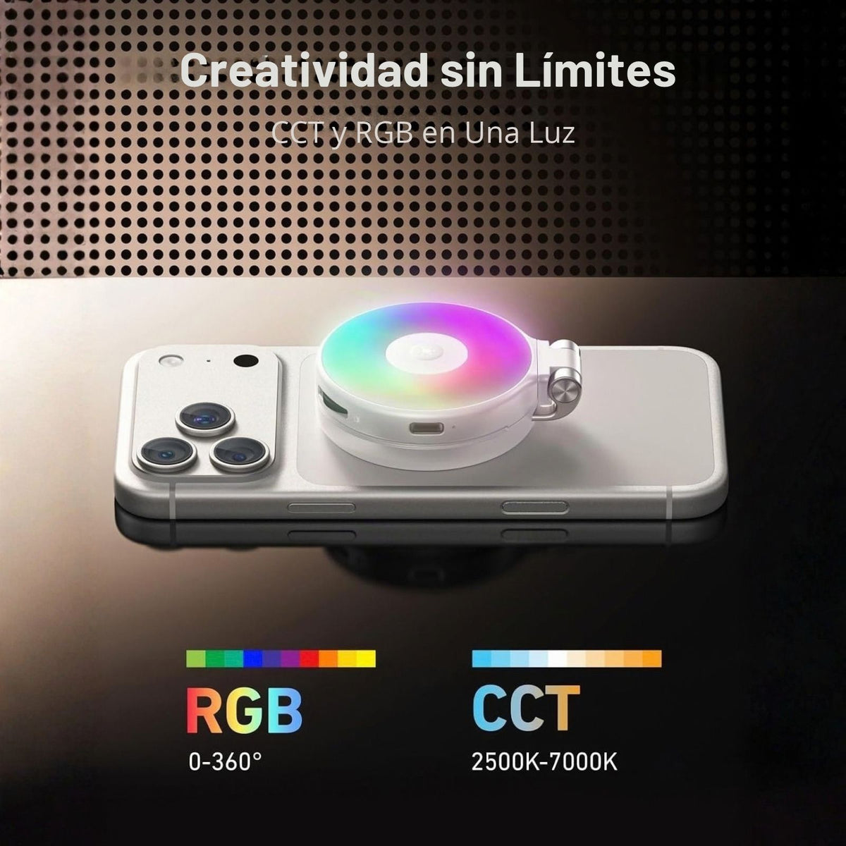 Aro de Luz RGB Magnético TELESIN C03