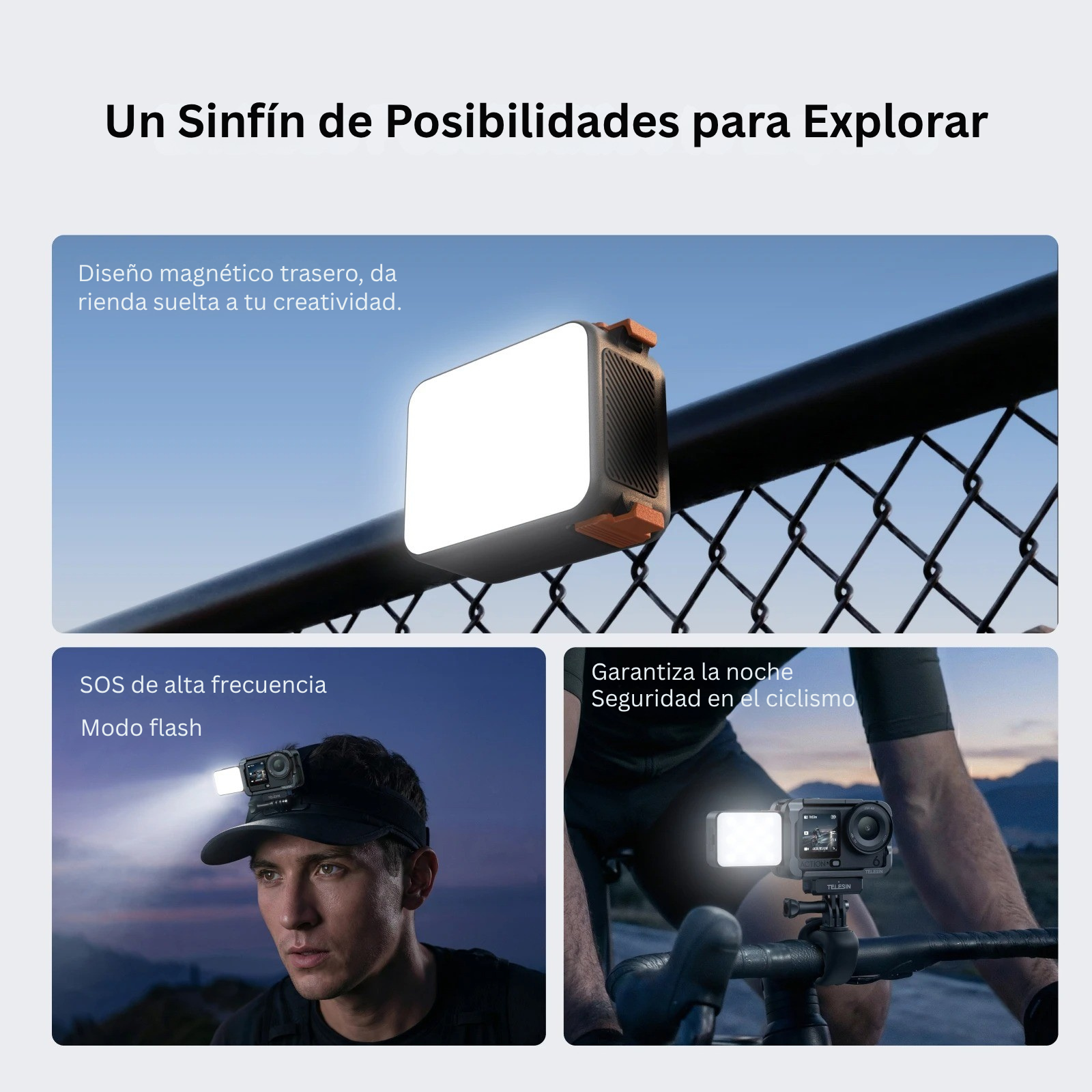 Luz LED Magnética para DJI Osmo Nano / Action 6