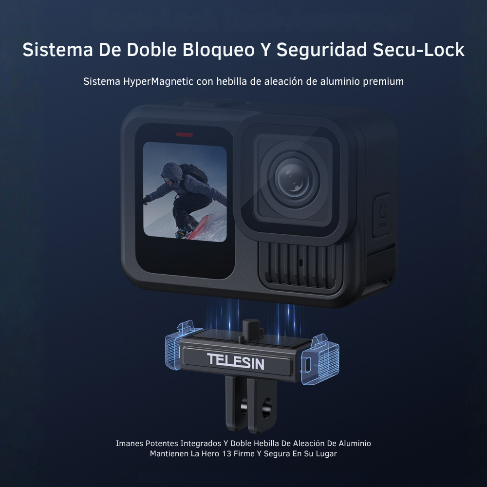 Adaptador Magnético 2 Garras Para GoPro Hero 13 - Telesin