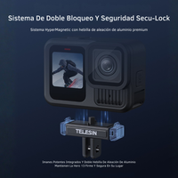 Adaptador Magnético 2 Garras Para GoPro Hero 13 - Telesin