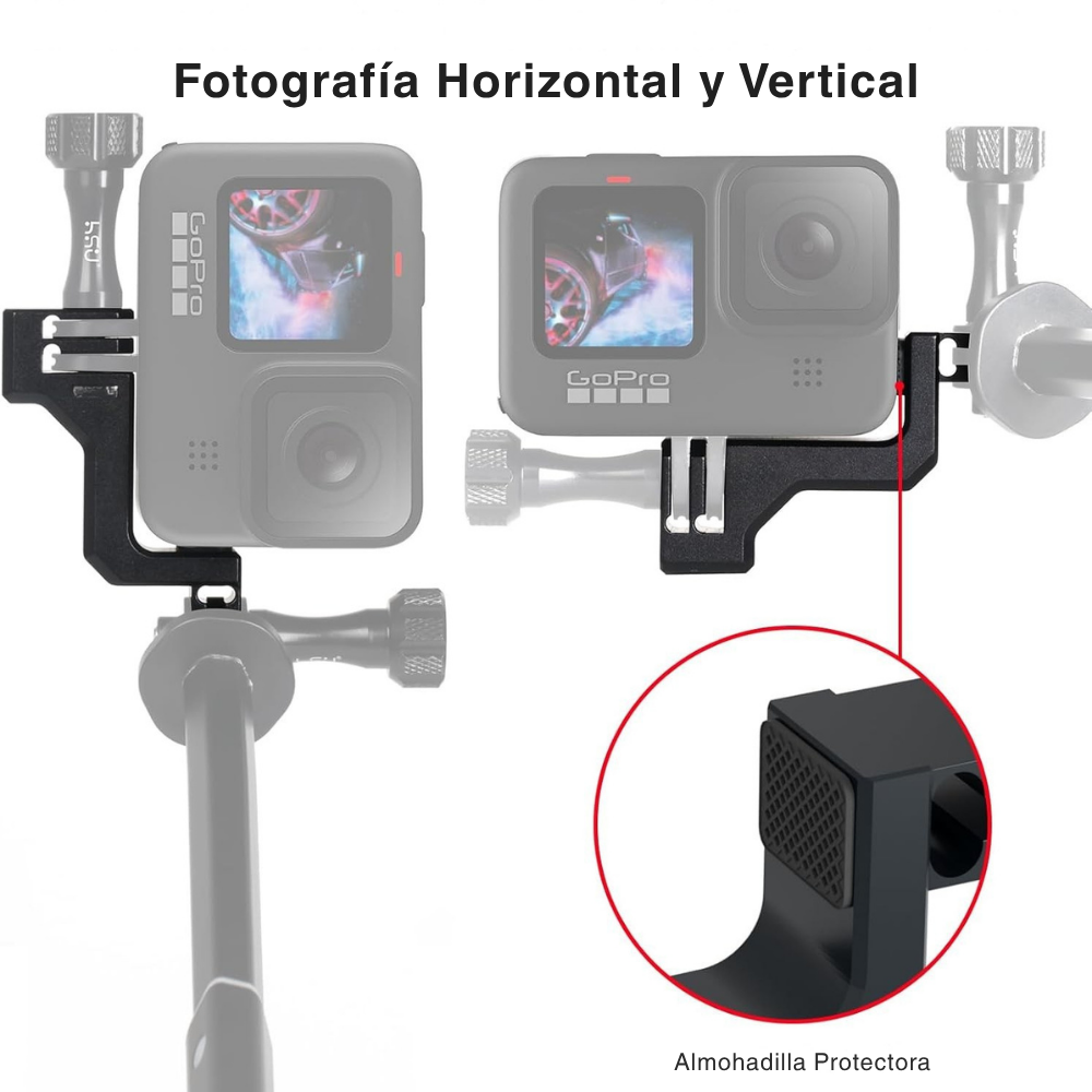 Adaptador Vertical de Aluminio para Go Pro