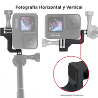 Adaptador Vertical de Aluminio para Go Pro