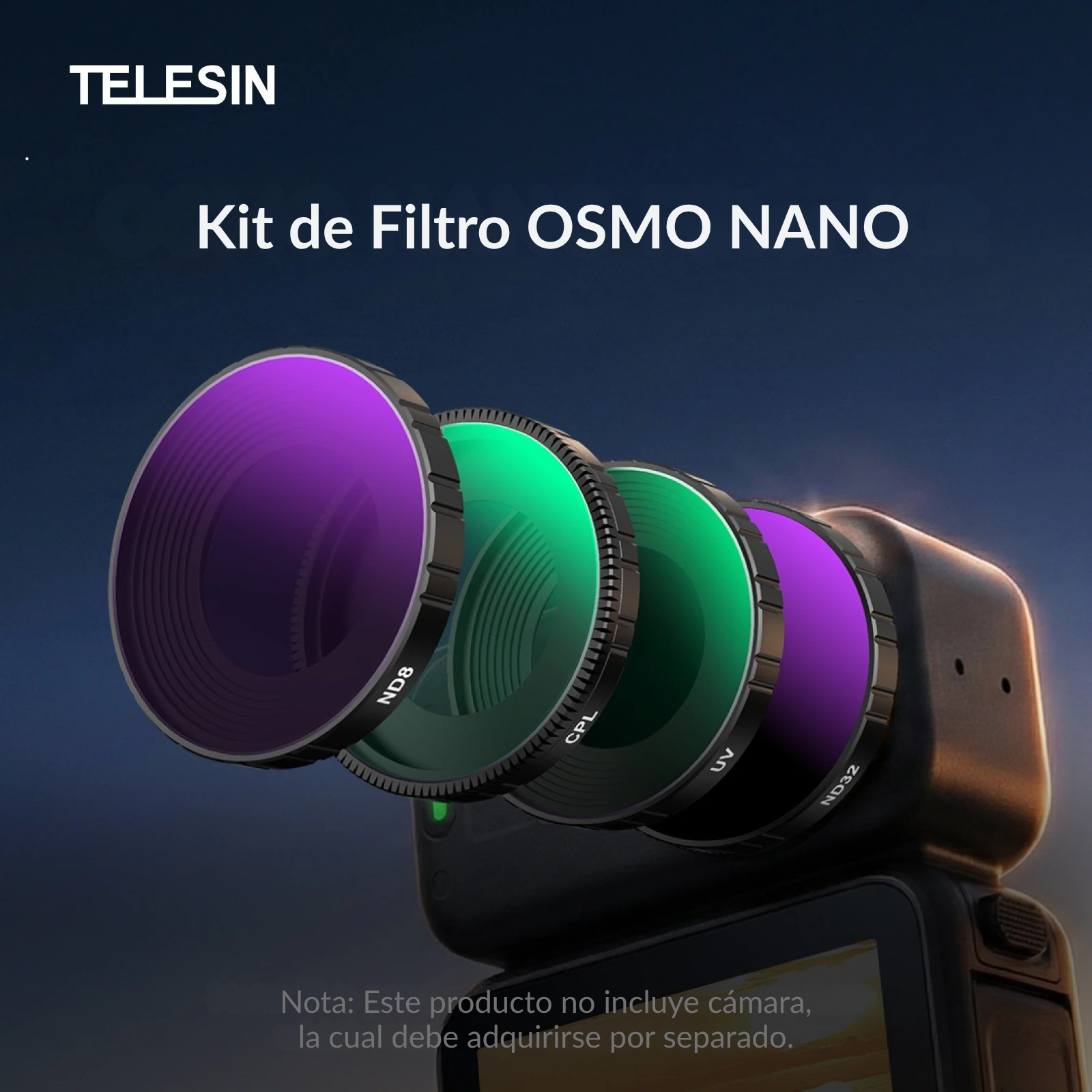 Kit de Filtros para DJI Osmo Nano CPL + ND8 ND16 ND32