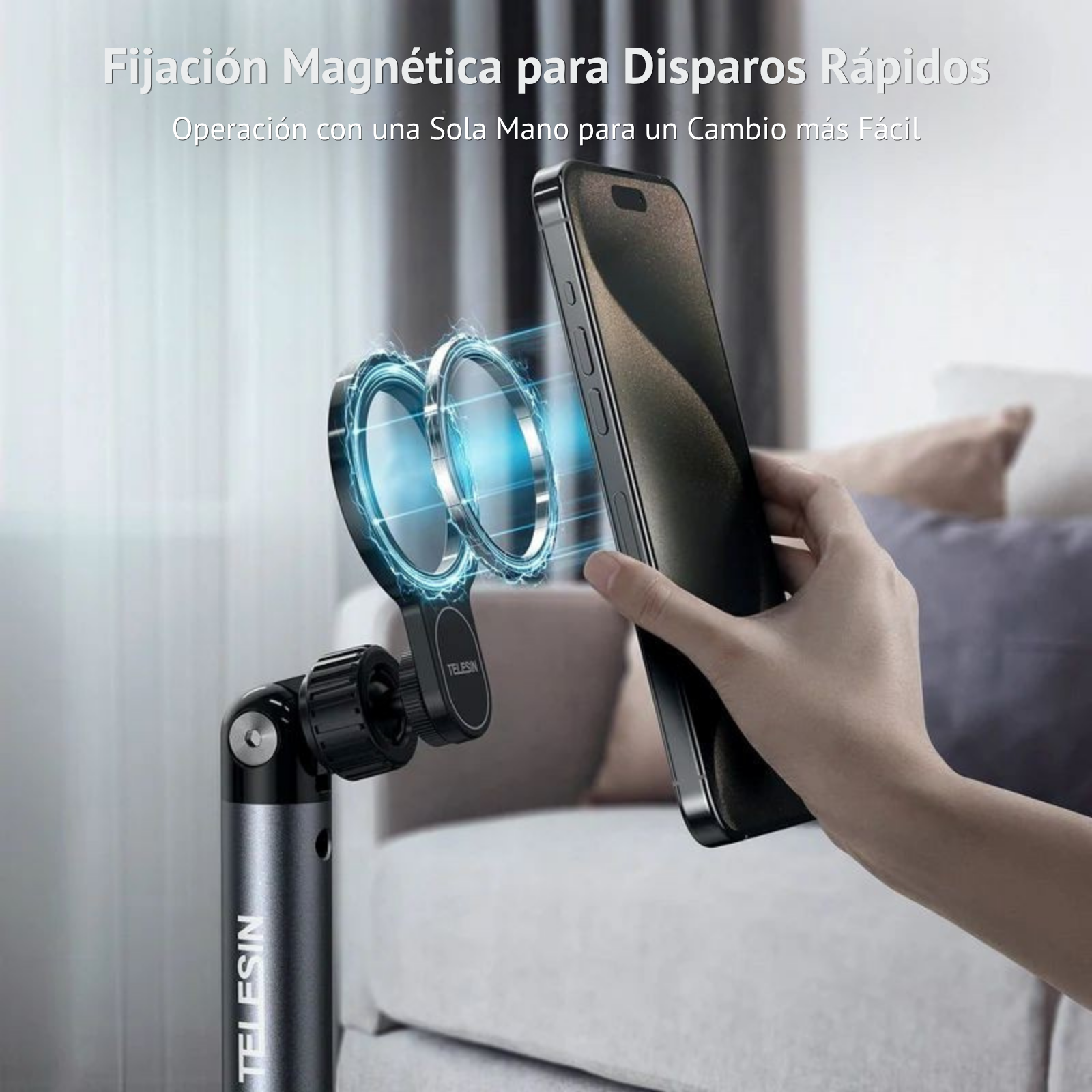 Soporte Piso Magnético Pro para Celular Streaming Contenido