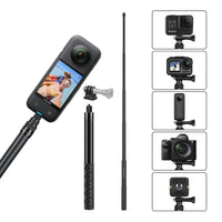 Kit Soporte Moto + Bastón para Cámaras Insta360, GoPro y más