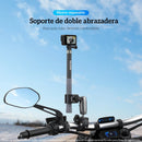 Doble Garra para Moto Bici Tubos con Cámaras GoPro y otras