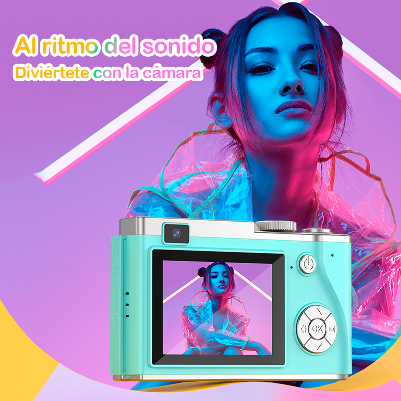 Cámara Retro Moda Digital 4K 64MP 16X para Niños y Adultos