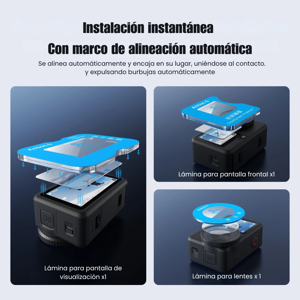 Láminas de Vidrio Templado para DJI Osmo Action 6 - Telesin