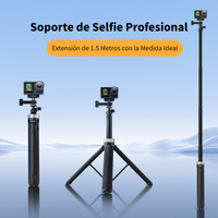 Bastón Trípode Selfie Profesional 1.5M 360° para Cámaras