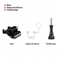 Pegatina con base curva y plana