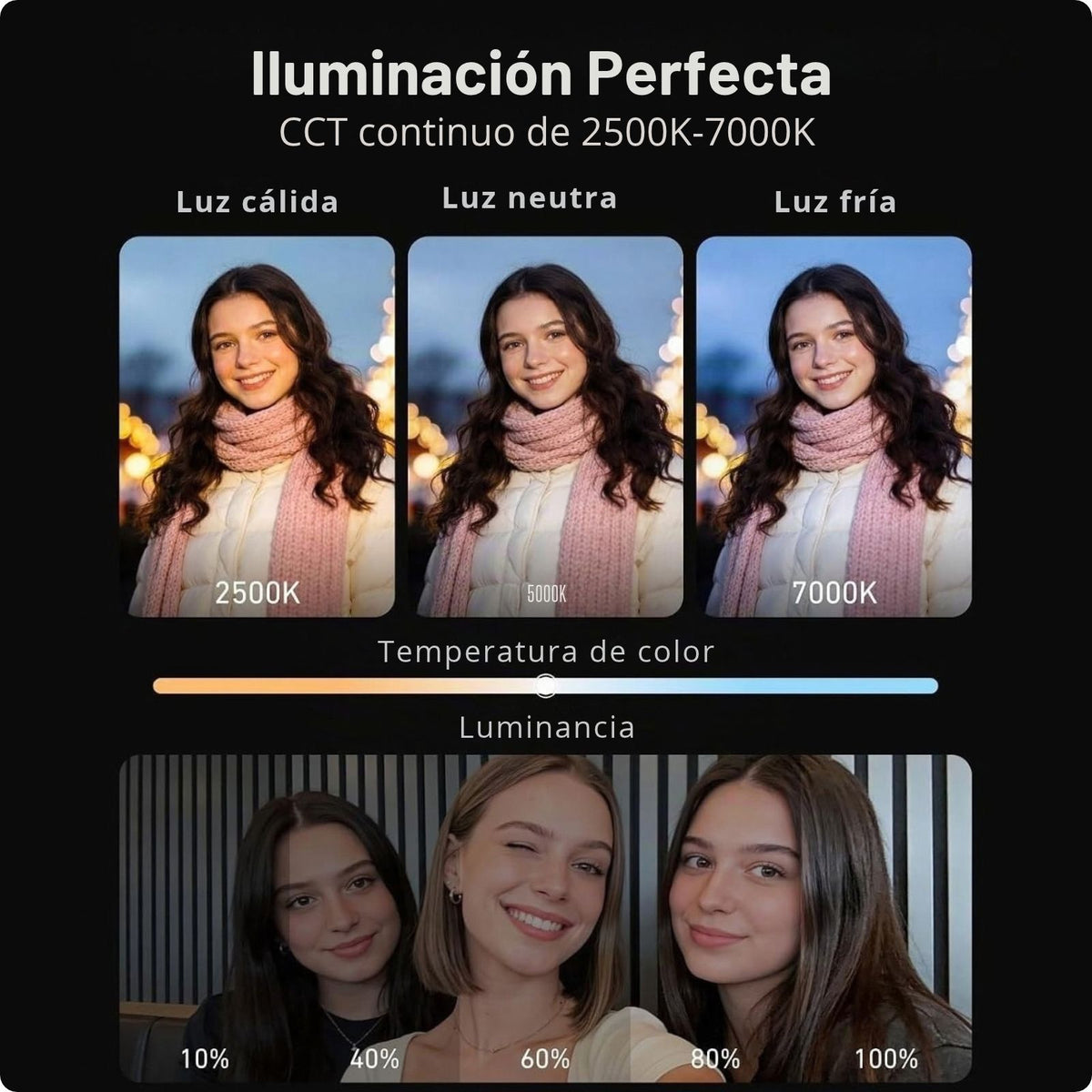 Aro de Luz RGB Magnético TELESIN C03
