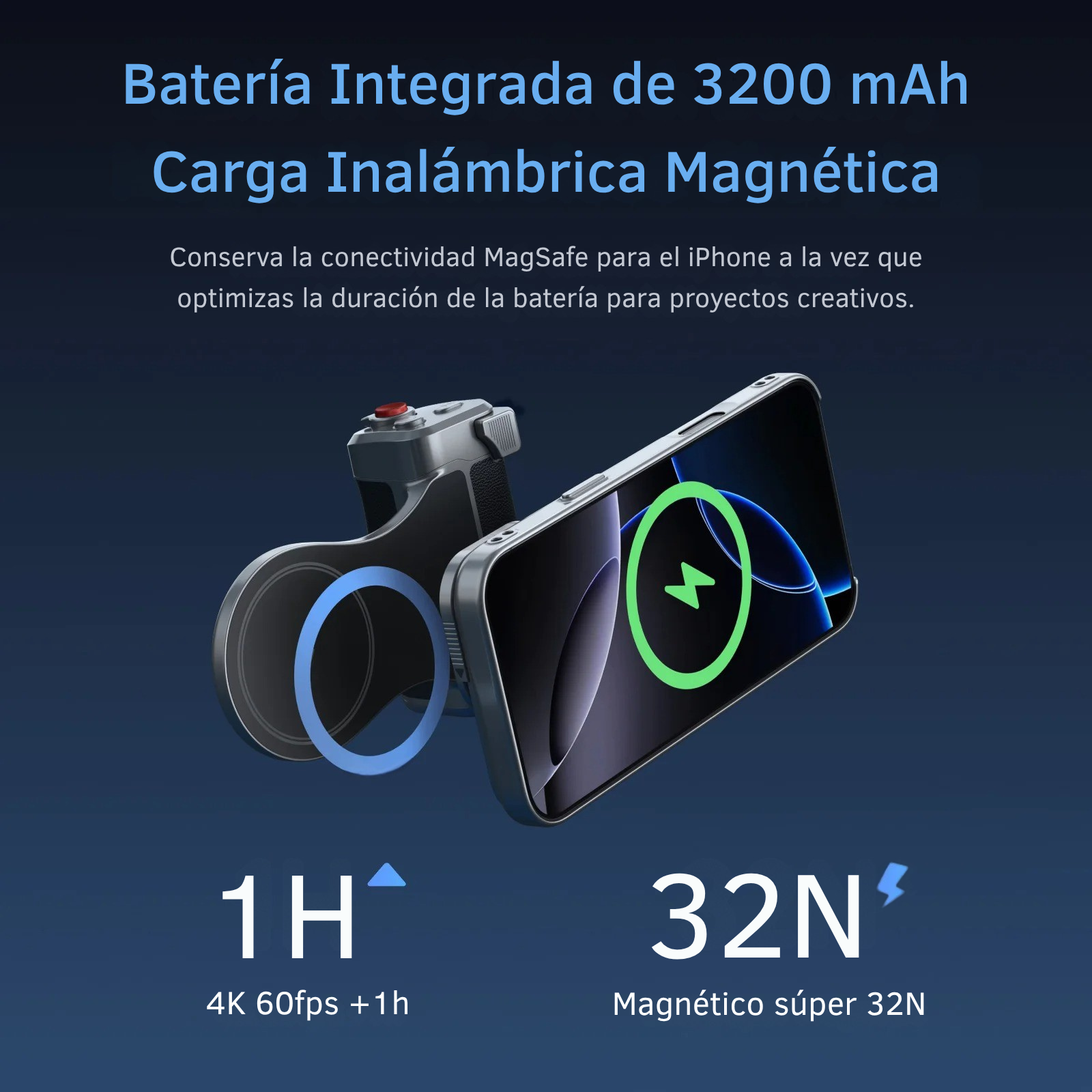 Master Grip Magsafe para iPhone 17 Pro y 17 PRO MAX con Carga Inalámbrica