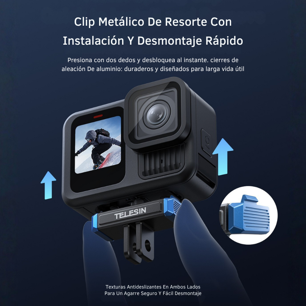 Adaptador Magnético 2 Garras Para GoPro Hero 13 - Telesin